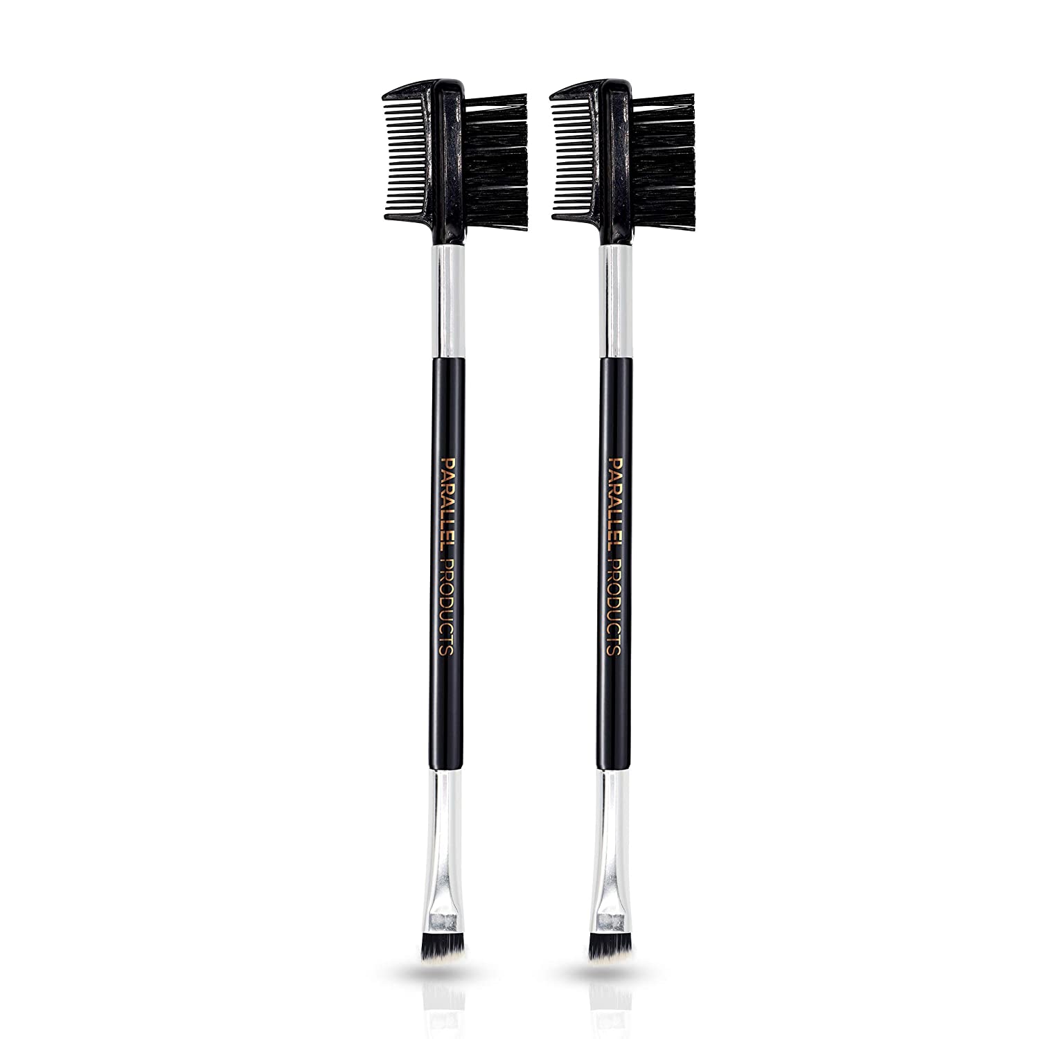 Parallel Products The Brash Brush Premium Brow and Lash Makeup Brush 2 Pack Side by Side