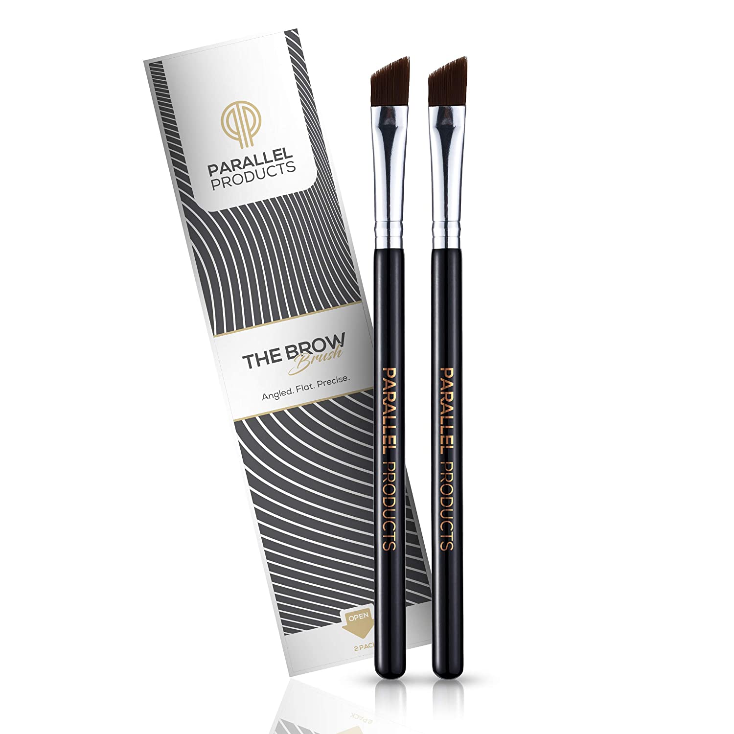 Parallel Products The Brow Brush Premium Angled Brow Brush Makeup Brush 2 Pack